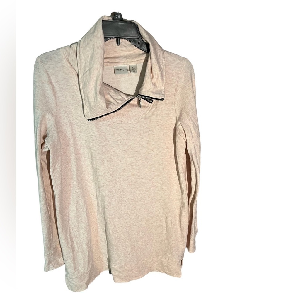 Zenergy by Chico’s Asymmetrical Zipper Activewear Sweatshirt